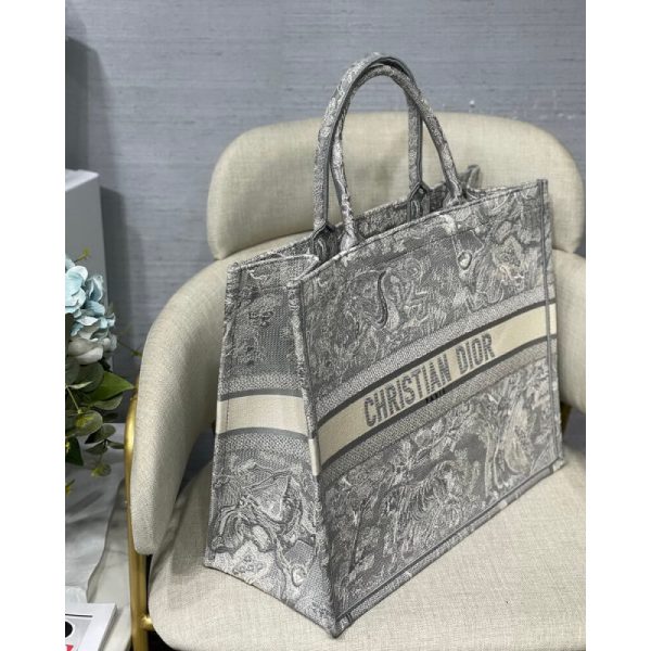 Replica Dior Book Tote Grey Toile De Jouy Bag M1286 - Image 7