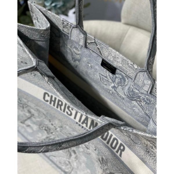 Replica Dior Book Tote Grey Toile De Jouy Bag M1286 - Image 9