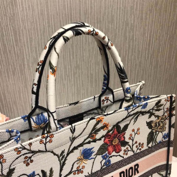 Replica Dior Book Tote Rosa Mutabilis Multicolor Embroidery M1286 - Image 4