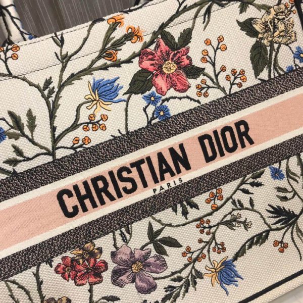 Replica Dior Book Tote Rosa Mutabilis Multicolor Embroidery M1286 - Image 5