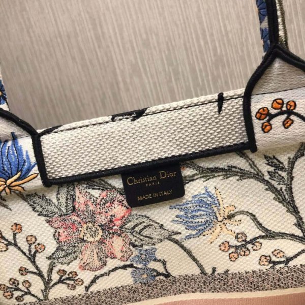 Replica Dior Book Tote Rosa Mutabilis Multicolor Embroidery M1286 - Image 8