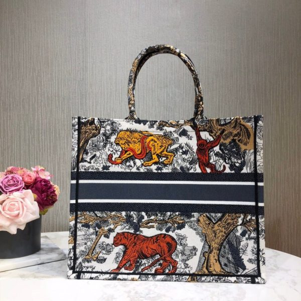 Replica Dior Book Tote Multicolor Toile De Jouy Bag M1286 - Image 2