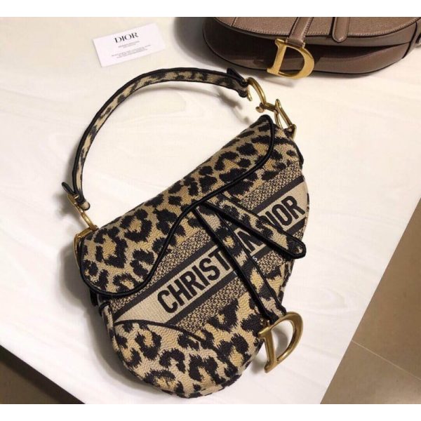 Replica Dior Saddle Bag Mizza Beige Multicolore M0446 - Image 2