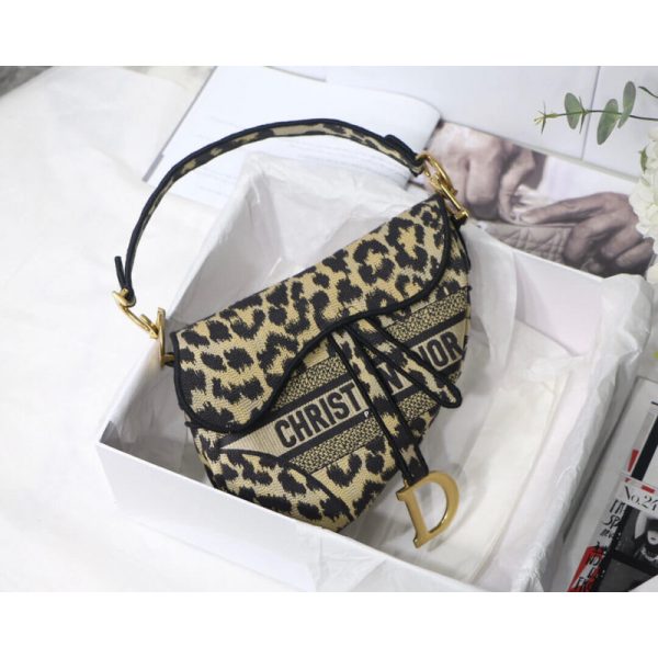 Replica Dior Saddle Bag Mizza Beige Multicolore M0446 - Image 3
