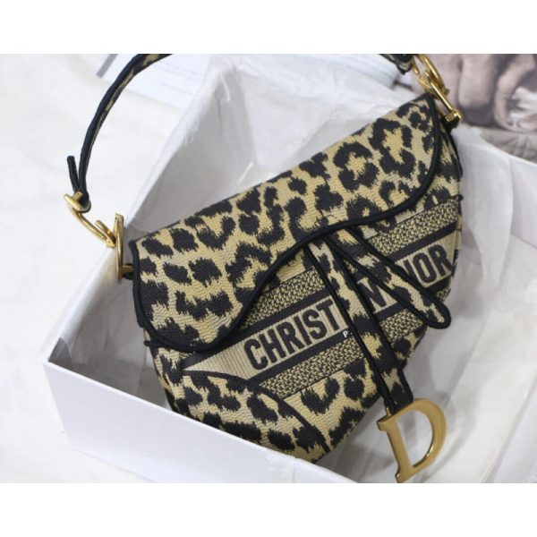 Replica Dior Saddle Bag Mizza Beige Multicolore M0446 - Image 4