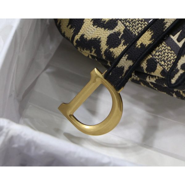 Replica Dior Saddle Bag Mizza Beige Multicolore M0446 - Image 5