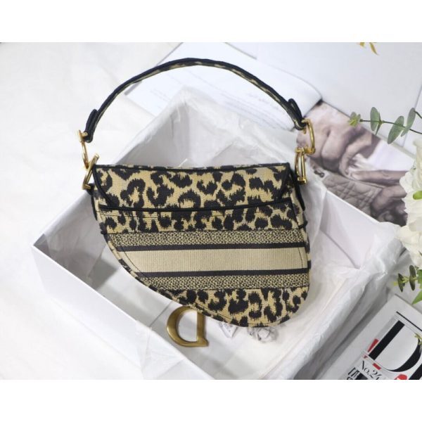 Replica Dior Saddle Bag Mizza Beige Multicolore M0446 - Image 6