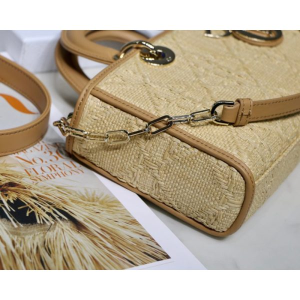 Replica Dior Lady D-Joy Raffia Bag Cannage M05400 - Image 12