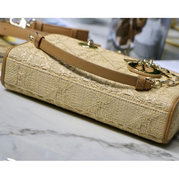 Replica Dior Lady D-Joy Raffia Bag Cannage M05400 - Image 13
