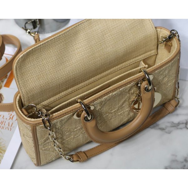 Replica Dior Lady D-Joy Raffia Bag Cannage M05400 - Image 15