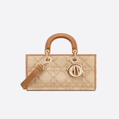 Replica Dior Lady D-Joy Raffia Bag Cannage M05400