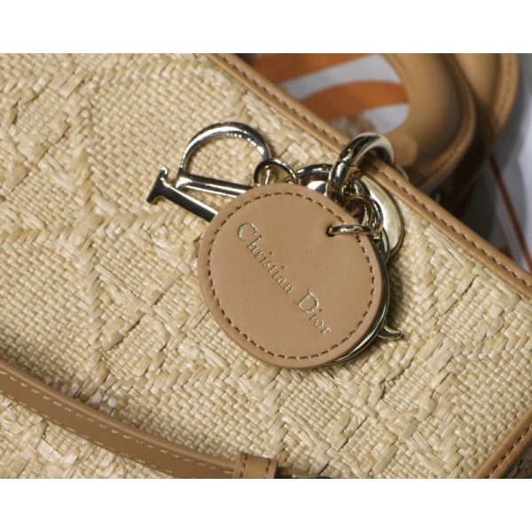 Replica Dior Lady D-Joy Raffia Bag Cannage M05400 - Image 10