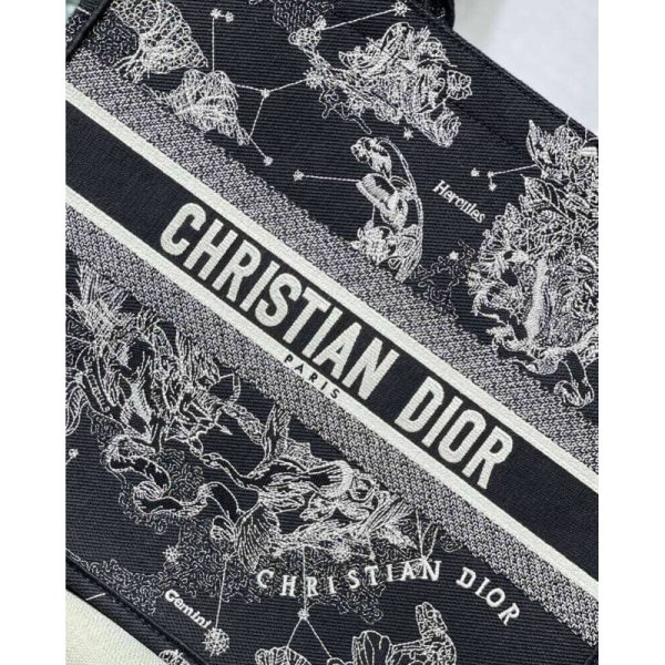 Replica Dior Large Book Tote Black Zodiac Embroidery M1286 - Image 3