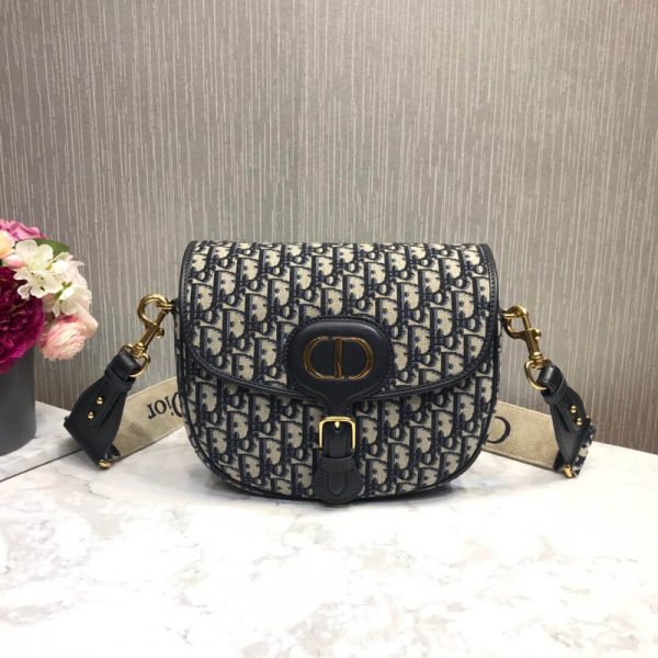 Replica Dior Bobby Bag Blue Oblique Jacquard M9320 - Image 3