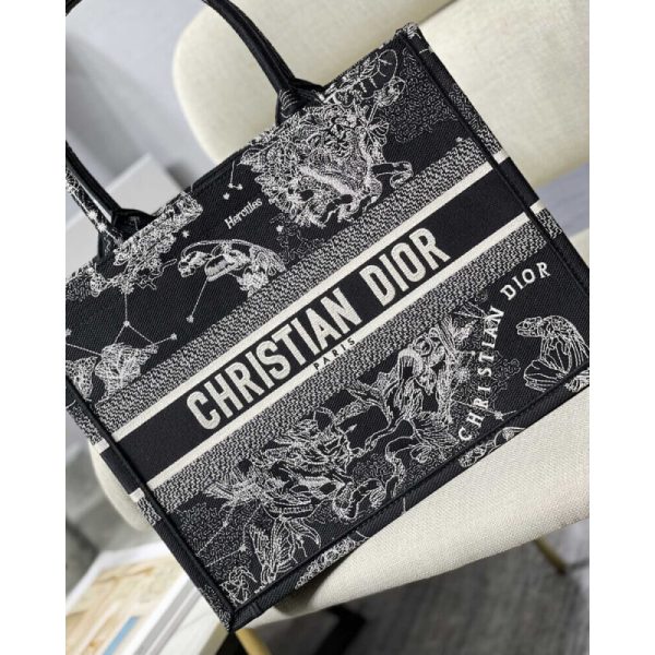 Replica Christian Dior Zodiac Tote - Black Toile de Jouy Embroidery - Image 2