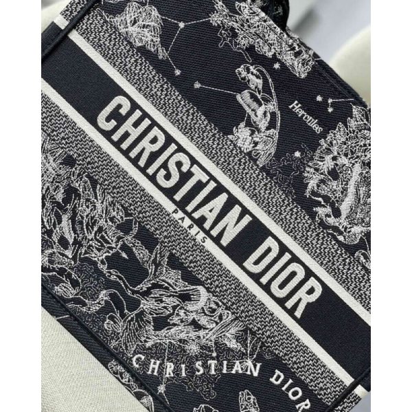Replica Christian Dior Zodiac Tote - Black Toile de Jouy Embroidery - Image 3