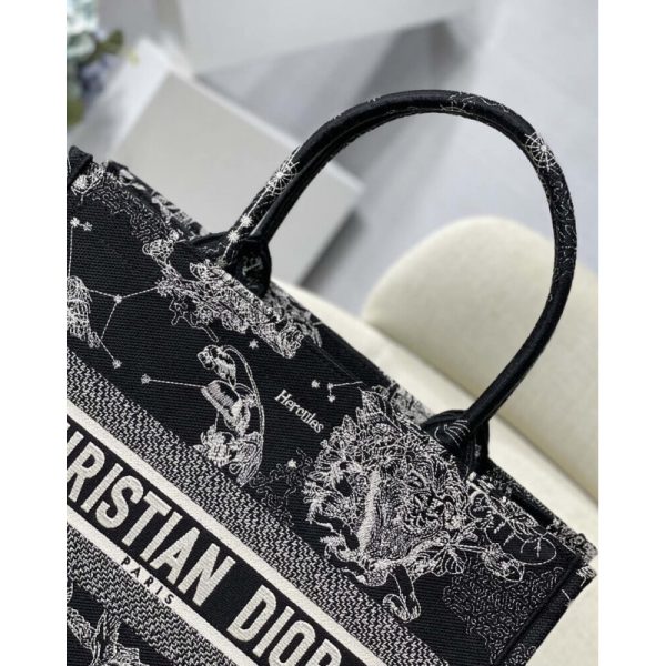 Replica Christian Dior Zodiac Tote - Black Toile de Jouy Embroidery - Image 4