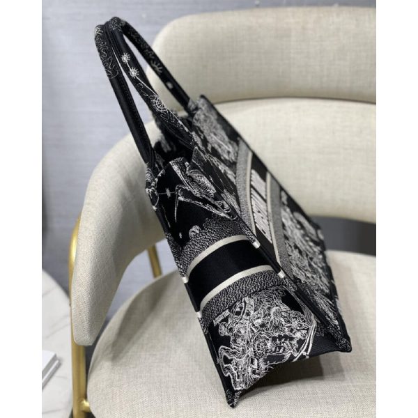 Replica Christian Dior Zodiac Tote - Black Toile de Jouy Embroidery - Image 7
