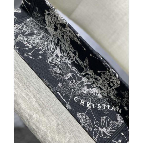 Replica Christian Dior Zodiac Tote - Black Toile de Jouy Embroidery - Image 8