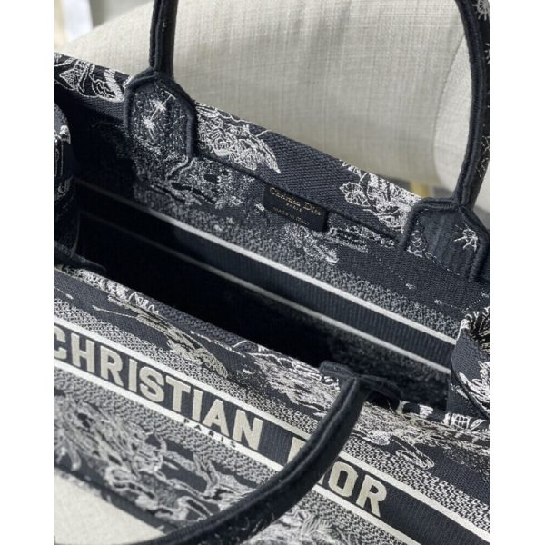 Replica Christian Dior Zodiac Tote - Black Toile de Jouy Embroidery - Image 9