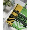 Best Replicas Bags - Dior Replica Medium Book Tote - Pop Embroidery in Green & Orange Shop For Best Louis Vuitton LV Replica Bags With Cheap Price