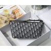 Best Replicas Bags - Replica Dior Diortravel Nomad Pouch - Blue Oblique Embroidery Shop For Best Louis Vuitton LV Replica Bags With Cheap Price