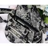 Best Replicas Bags - Christian Dior Lady D-Lite Bag Black & White Embroidery M0565 Shop For Best Louis Vuitton LV Replica Bags With Cheap Price