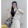 Best Replicas Bags - Christian Dior Lady D-Lite Bag Black & White Embroidery M0565 Shop For Best Louis Vuitton LV Replica Bags With Cheap Price