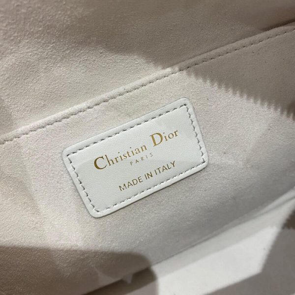Replica Dior Medium Vibe Hobo Bag in White Lambskin - Image 14