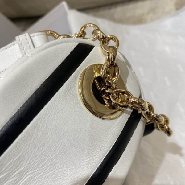 Replica Dior Medium Vibe Hobo Bag in White Lambskin - Image 7