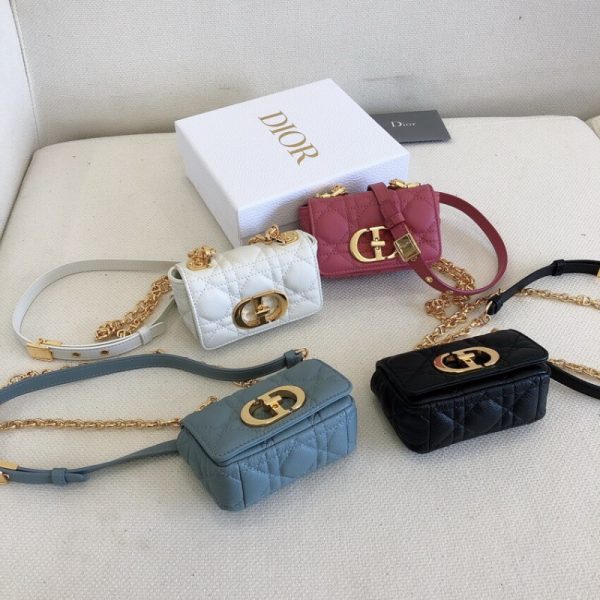 Replica Dior Micro Caro Bag - Cannage Calfskin (Spring 2022) - Image 12