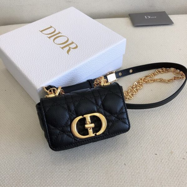 Replica Dior Micro Caro Bag - Cannage Calfskin (Spring 2022) - Image 3
