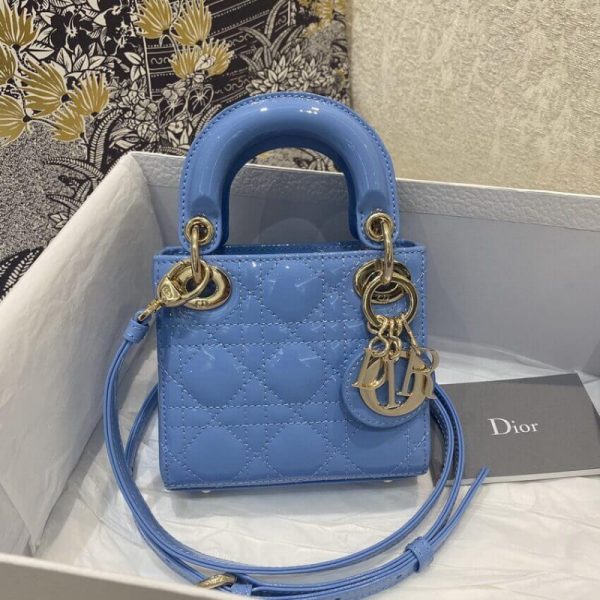 Replica Dior Micro Lady Bag: Patent Cannage Calfskin S0856 - Image 2