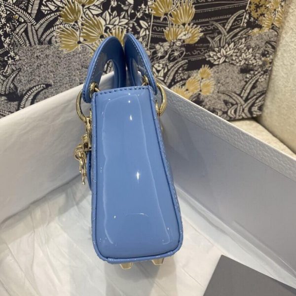 Replica Dior Micro Lady Bag: Patent Cannage Calfskin S0856 - Image 5