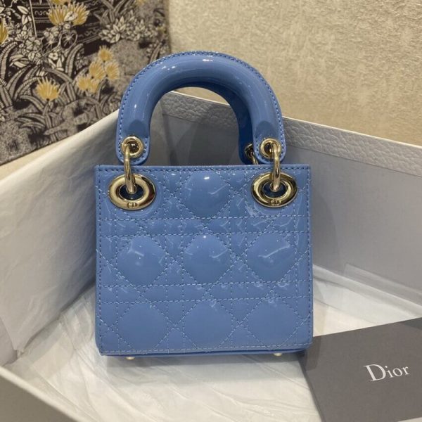 Replica Dior Micro Lady Bag: Patent Cannage Calfskin S0856 - Image 7