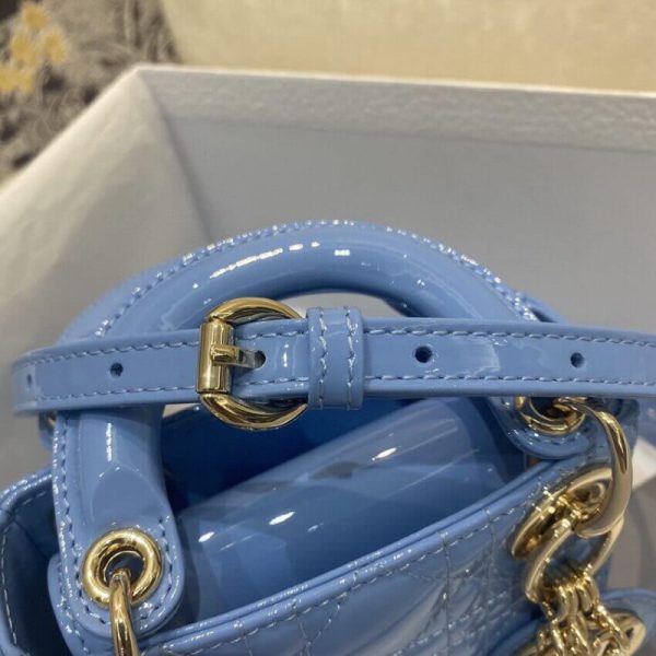Replica Dior Micro Lady Bag: Patent Cannage Calfskin S0856 - Image 8