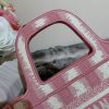 Best Replicas Bags - Replica Dior Mini Book Tote: Pink D-Stripes Embroidery S5475 Shop For Best Louis Vuitton LV Replica Bags With Cheap Price