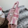 Best Replicas Bags - Replica Dior Mini Book Tote: Pink D-Stripes Embroidery S5475 Shop For Best Louis Vuitton LV Replica Bags With Cheap Price