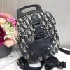 Best Replicas Bags - Replica Dior Mini Saddle Backpack in Navy Blue Oblique Jacquard Shop For Best Louis Vuitton LV Replica Bags With Cheap Price