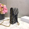 Best Replicas Bags - Dior Oblique Saddle Phone Chain Replica – M019 Shop For Best Louis Vuitton LV Replica Bags With Cheap Price