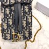 Best Replicas Bags - Dior Oblique Saddle Phone Chain Replica – M019 Shop For Best Louis Vuitton LV Replica Bags With Cheap Price