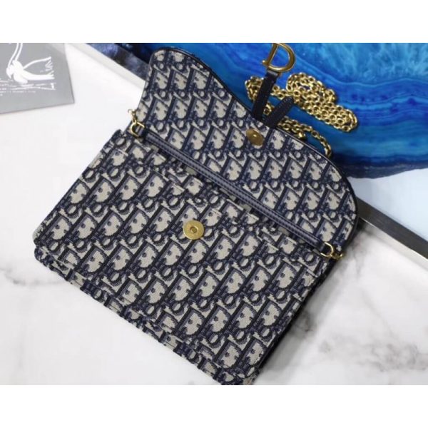 Authentic-like Christian Dior Oblique Saddle Clutch S5620 - Image 9