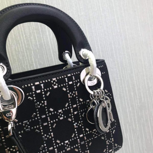 Replica Dior Rhinestone Lady Dior Mini Bag M0500 Elegance - Image 12
