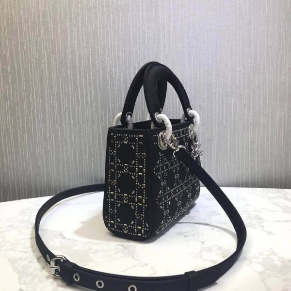 Replica Dior Rhinestone Lady Dior Mini Bag M0500 Elegance - Image 13