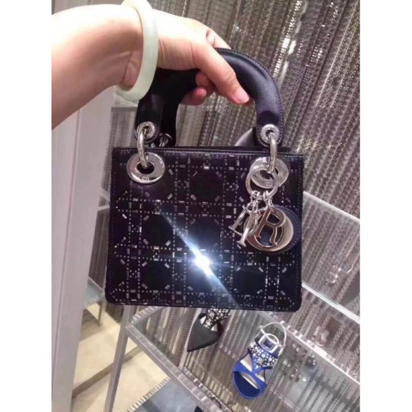 Replica Dior Rhinestone Lady Dior Mini Bag M0500 Elegance - Image 3