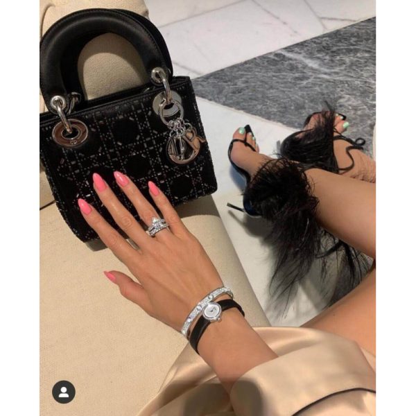 Replica Dior Rhinestone Lady Dior Mini Bag M0500 Elegance - Image 6