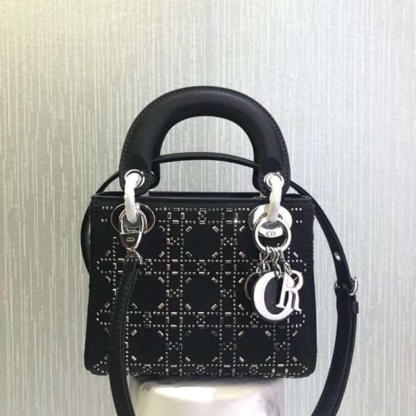 Replica Dior Rhinestone Lady Dior Mini Bag M0500 Elegance - Image 9