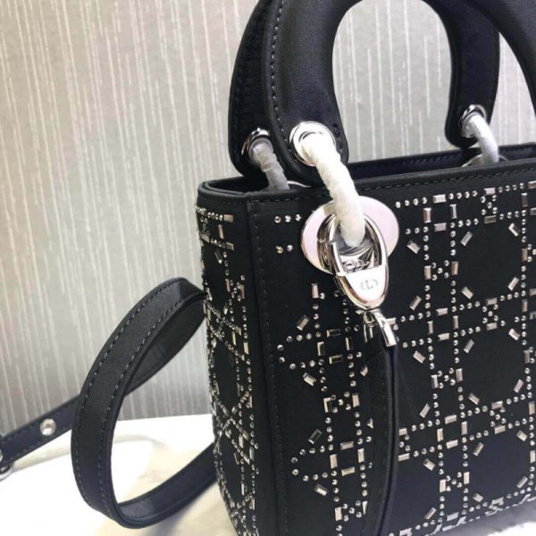 Replica Dior Rhinestone Lady Dior Mini Bag M0500 Elegance - Image 10