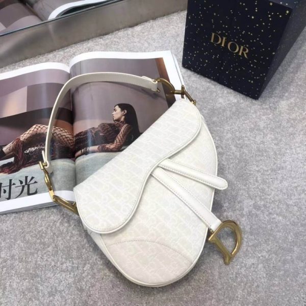 Replica Dior Saddle Bag - Ecru Ultramatte Calfskin M0446 - Image 4