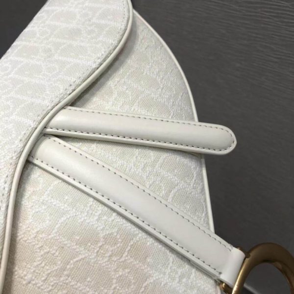 Replica Dior Saddle Bag - Ecru Ultramatte Calfskin M0446 - Image 5